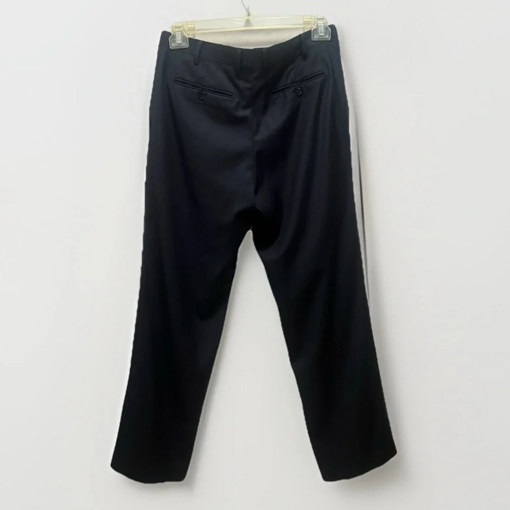 Givenchy 100% Wool Pants Mens Sz‎ 40R Black Straight Leg Fit Tailored Flat Front